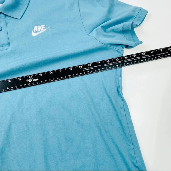 NIKE Light Blue Cotton Short  Sleeve Polo‎ Shirt Size XL - Picture 4 of 6